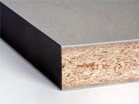 Doppelbodenplatte aus hochverdichtetem Holzspan, Oberfläche Linoleum